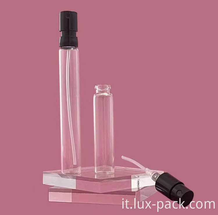 Tasca vuota Mini cosmetico personalizzato Mini rotondo in plastica rotonda flacone per profumi in vetro spray